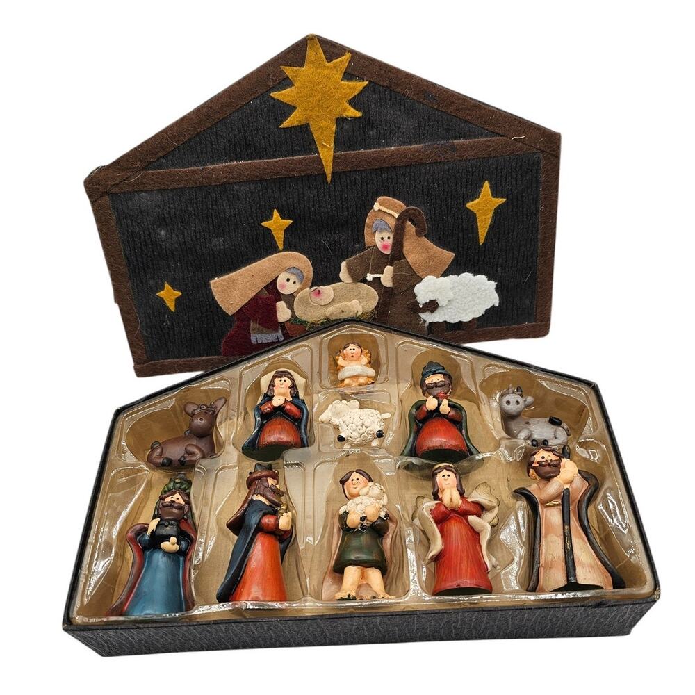 At Home America Christmas Religious Nativity Set "Reason For The Season"
